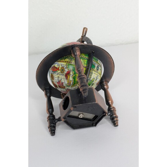 Mini World Globe Map Metal Die Cast Pencil Sharpener For Desktop - Picture 4 of 4